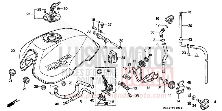 KRAFTSTOFFTANK von CB1000F "Big One" BLACK (NH1E) von 1993